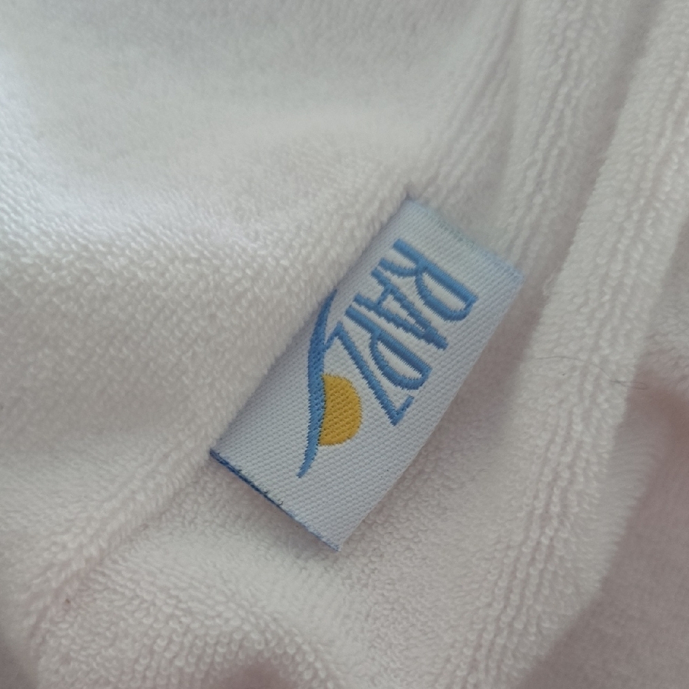 RAPZ White Hooded Terry Robe/Jacket with Drawstring Closure - Picture 13 of 13